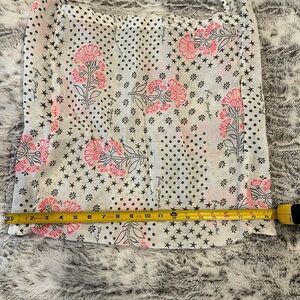 Free People Pink and Black Floral tote